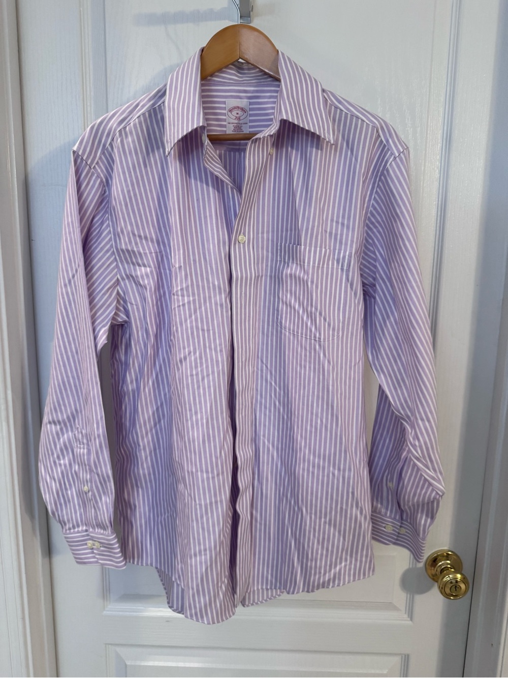Brooks Brothers Lavender and White Striped Dress Shirt